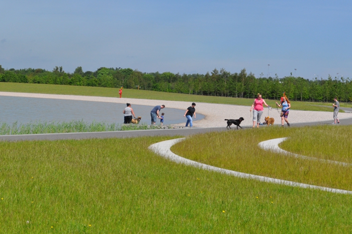 the Helix Park, Falkirk. Lagoon.