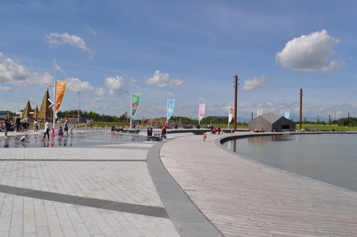 the Helix Park, Falkirk. Plaza